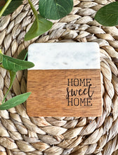 Load image into Gallery viewer, Marble & Acacia Coasters