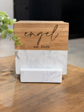 Load image into Gallery viewer, Marble &amp; Acacia Coasters
